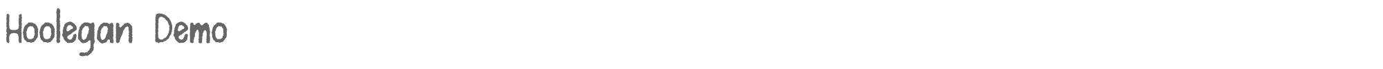 Hoolegan Hoolegan Demo.ttf font preview